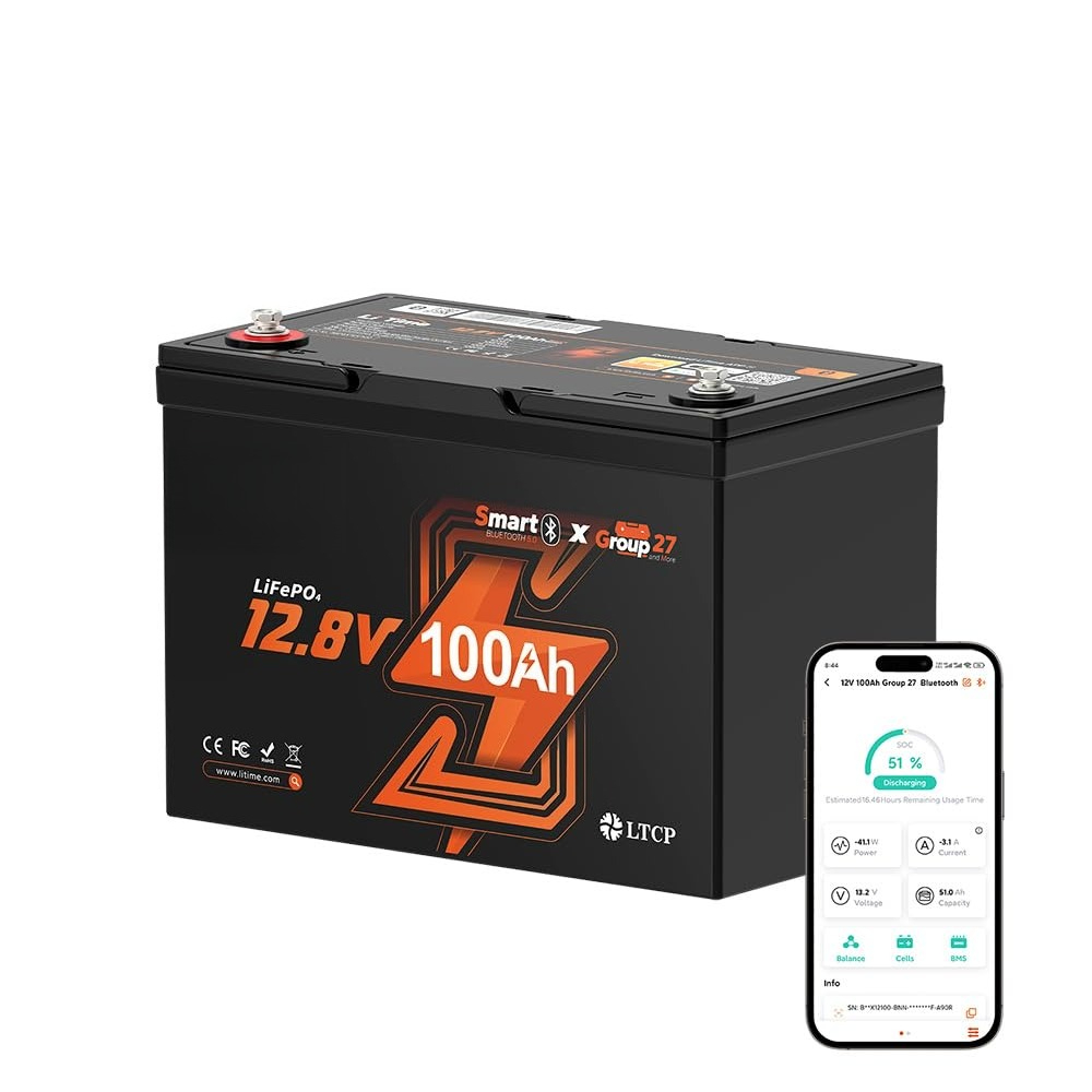 Lifepo4 12V 100Ah Bms Bluetooth - 12V 100Ah LiFePO4 배터리, RV, 선박용