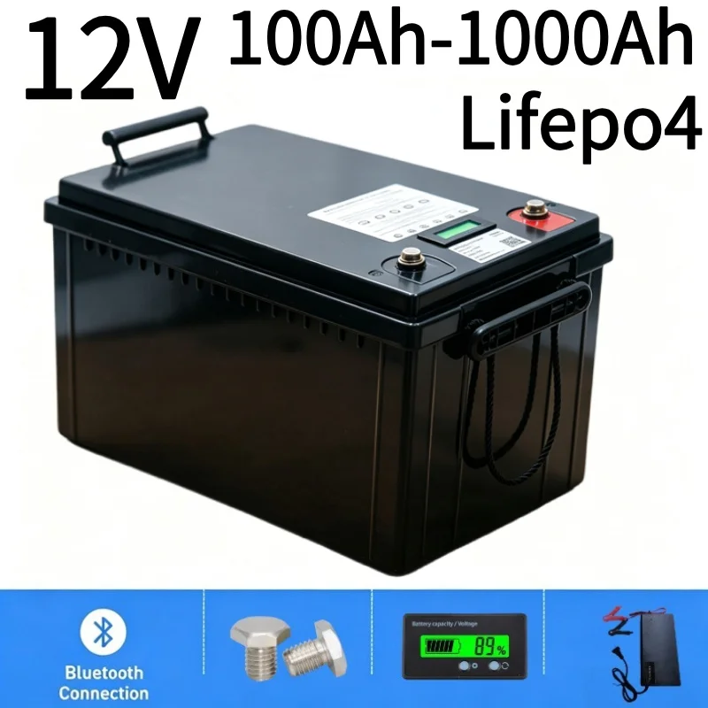 Lifepo4 12V 100Ah Bms Bluetooth - 12V LiFePO4 배터리 100Ah-1000Ah 리튬 배터리,