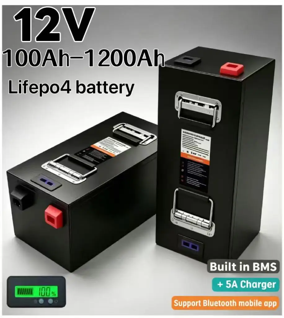 Lifepo4 12V 100Ah Bms Bluetooth - LiFePO4 12V 대용량 100Ah-1000Ah 리튬 배터리(BMS