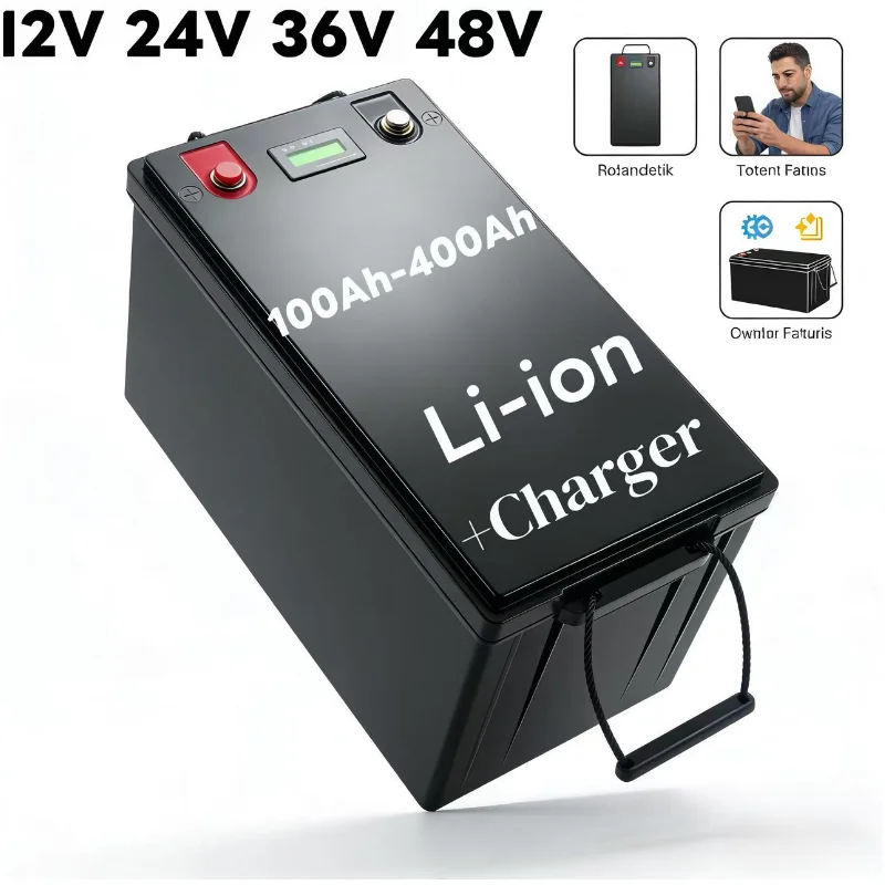 Lifepo4 12V 100Ah Bms Bluetooth - 블루투스 BMS 리튬 배터리 | 12V-48V