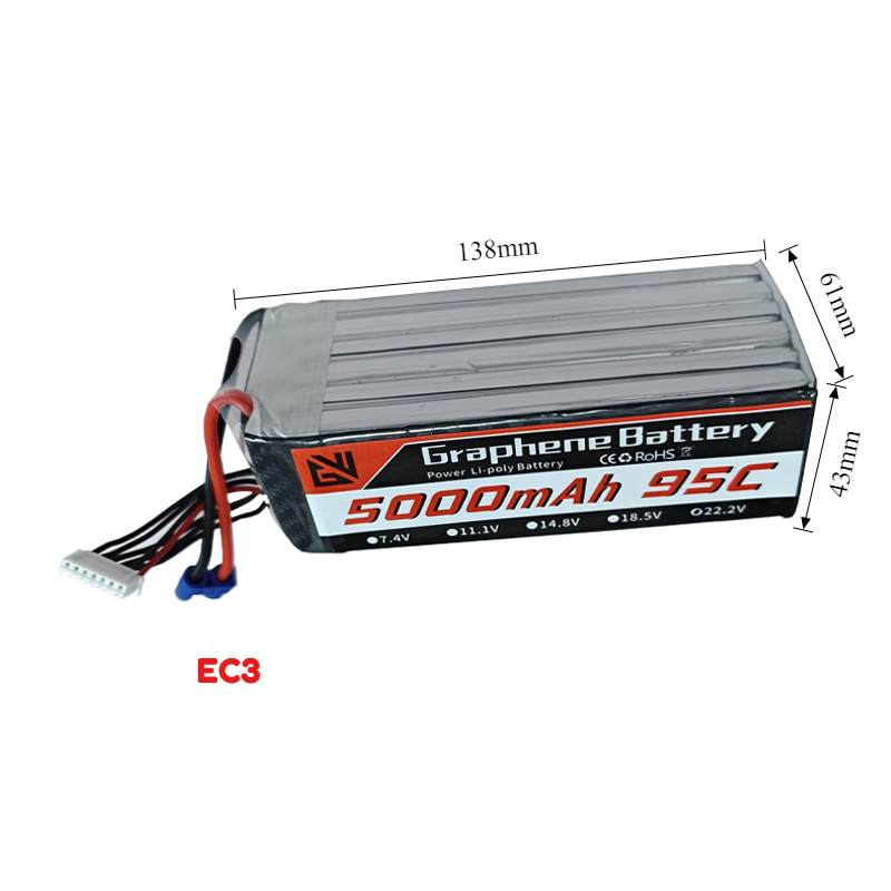 95C 대용량 6S 5000mAh LiPo 22.2V  - 6S Lipo Battery 22.2V 5000Mah 리뷰 및 가격