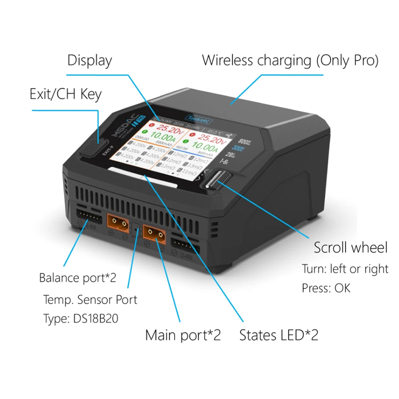 ToolkitRC M6DAC V2 Pro 듀얼 채널 A - Toolkitrc M6Dac Smart Charger 리뷰 및 가격