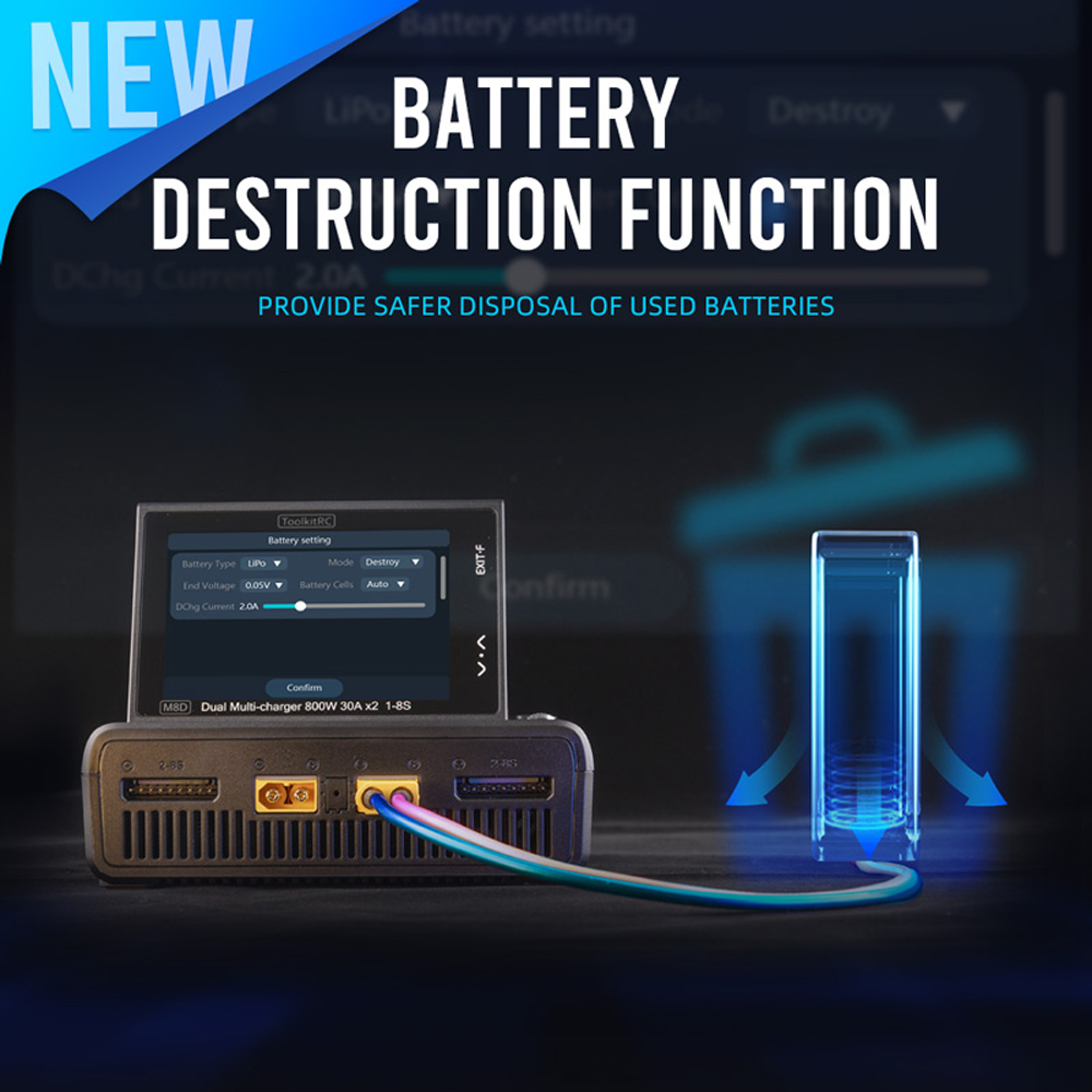 ToolkitRC M8D 스마트 충전기 2CH 터치 스 - Toolkitrc M6Dac Smart Charger 리뷰 및 가격