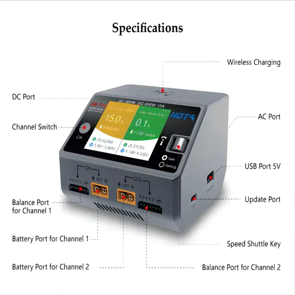 HOTA D6 Pro 듀얼 채널 스마트 충전기 AC 2 - Hota D6 Pro Dual Lipo Charger 리뷰 및 가격