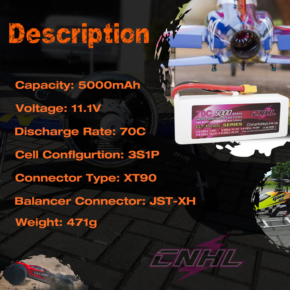 CNHL Lipo 배터리 XT90 플러그 포함, RC  - 6S Lipo Battery 22.2V 5000Mah 리뷰 및 가격