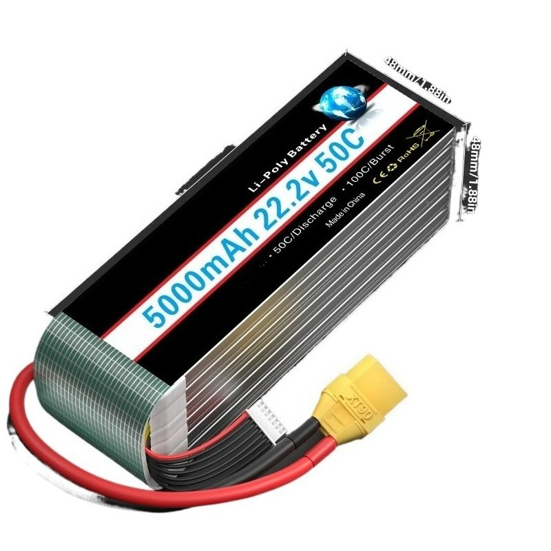 새로운 5000/6000mah 22.2V Lipo 배터 - 6S Lipo Battery 22.2V 5000Mah 리뷰 및 가격