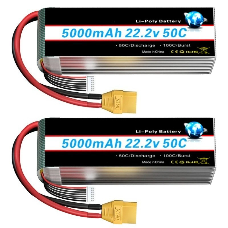 새로운 5000/6000mah 22.2V Lipo 배터 - 6S Lipo Battery 22.2V 5000Mah 리뷰 및 가격