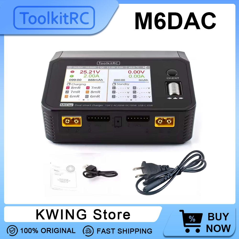ToolkitRC M6DAC 듀얼 스마트 충전기 AC  - Toolkitrc M6Dac Smart Charger 리뷰 및 가격
