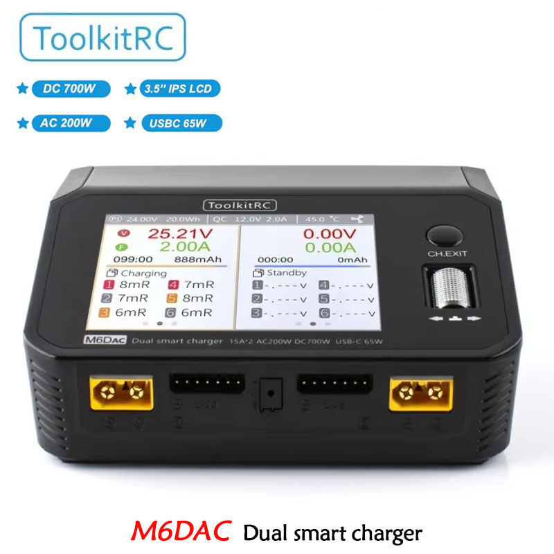 ToolkitRC M6DAC 듀얼 스마트 충전기 AC  - Toolkitrc M6Dac Smart Charger 리뷰 및 가격