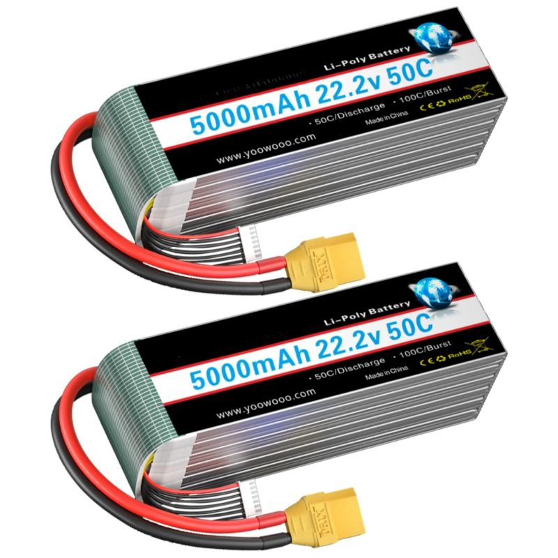 RC 비행기 헬리콥터용 2개 HRB 22.2v 5000 - 6S Lipo Battery 22.2V 5000Mah 리뷰 및 가격