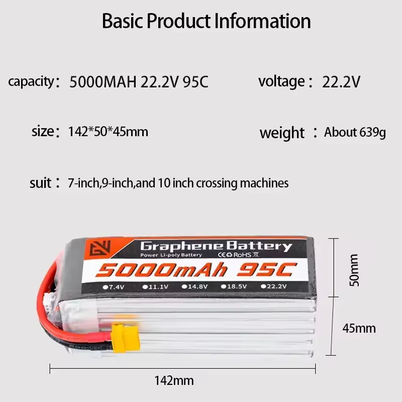Lipo 배터리 6S 5000mAh XT60 XT90  - 6S Lipo Battery 22.2V 5000Mah 리뷰 및 가격